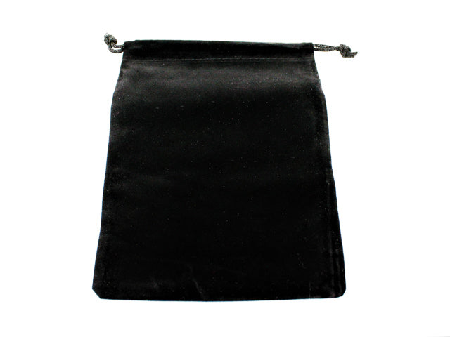 SUEDECLOTH DICE BAG - LARGE BLACK