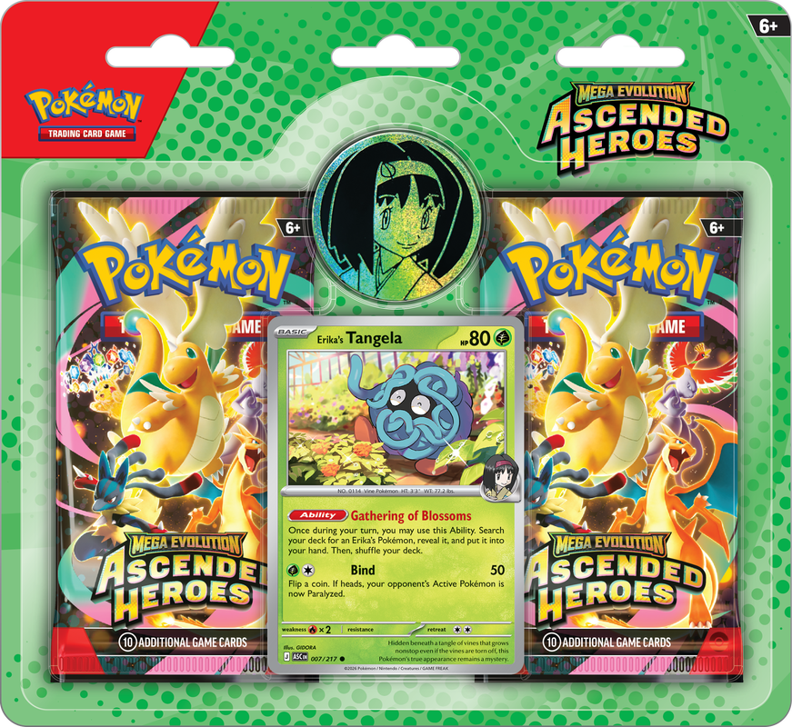 POKEMON ASCENDED HEROES 2-PACK BLISTER COLLECTION ERIKA/LARRY