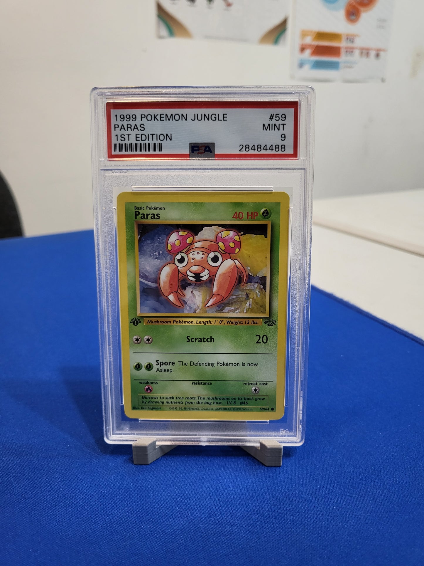 Paras 59 1st Edition Fossil PSA 9- Pokemon TCG