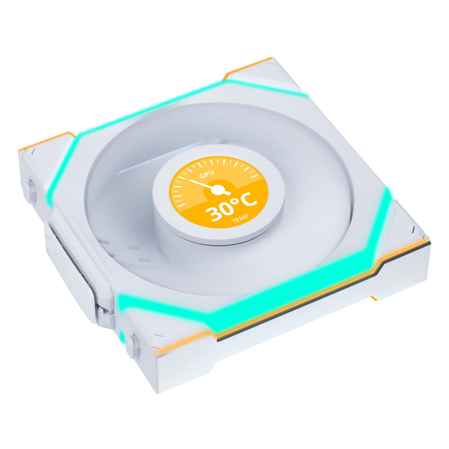 Lian-Li Fan 12SLLCD1W1W UNI FAN SL 2.4GHz Wireless 1.6 LCD RGB 120mm FanWhite