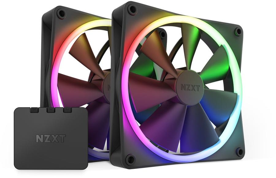 NZXT RGB 2x140mm Fan & Controller 12V DC Black