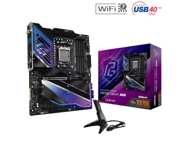 ASRock X870E Nova WiFi X870E AM5 256GB DDR5 ATX Retail