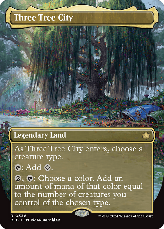 Three Tree City (BLB-338) - Bloomburrow (Borderless) Foil