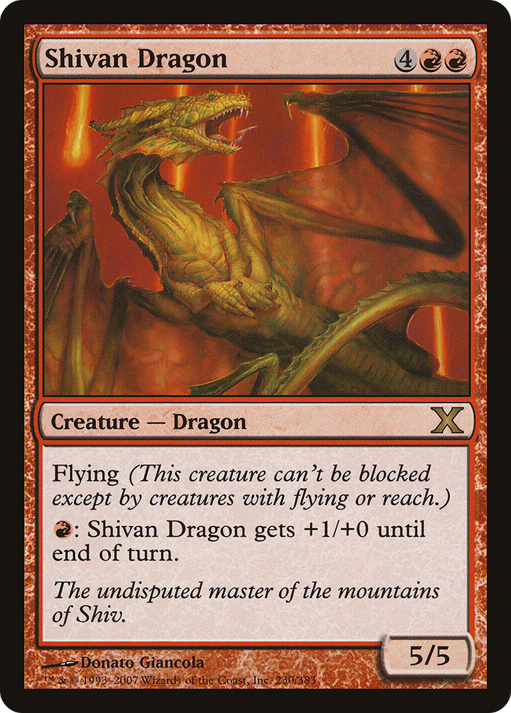 Shivan Dragon (10E-230) - Tenth Edition