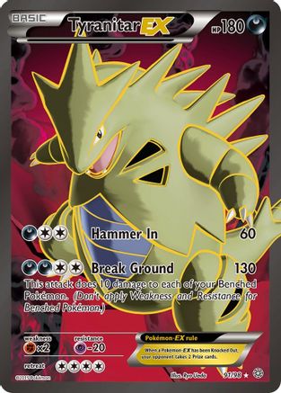 Tyranitar EX (91 Full Art) 91/98 - XY  Ancient Origins Holofoil