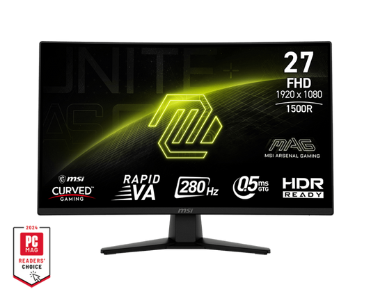 MSI MN MAG 274CXF 27 Rapid VA 1920x1080 16:9 0.5ms 280Hz 2xHDMI DP Retail