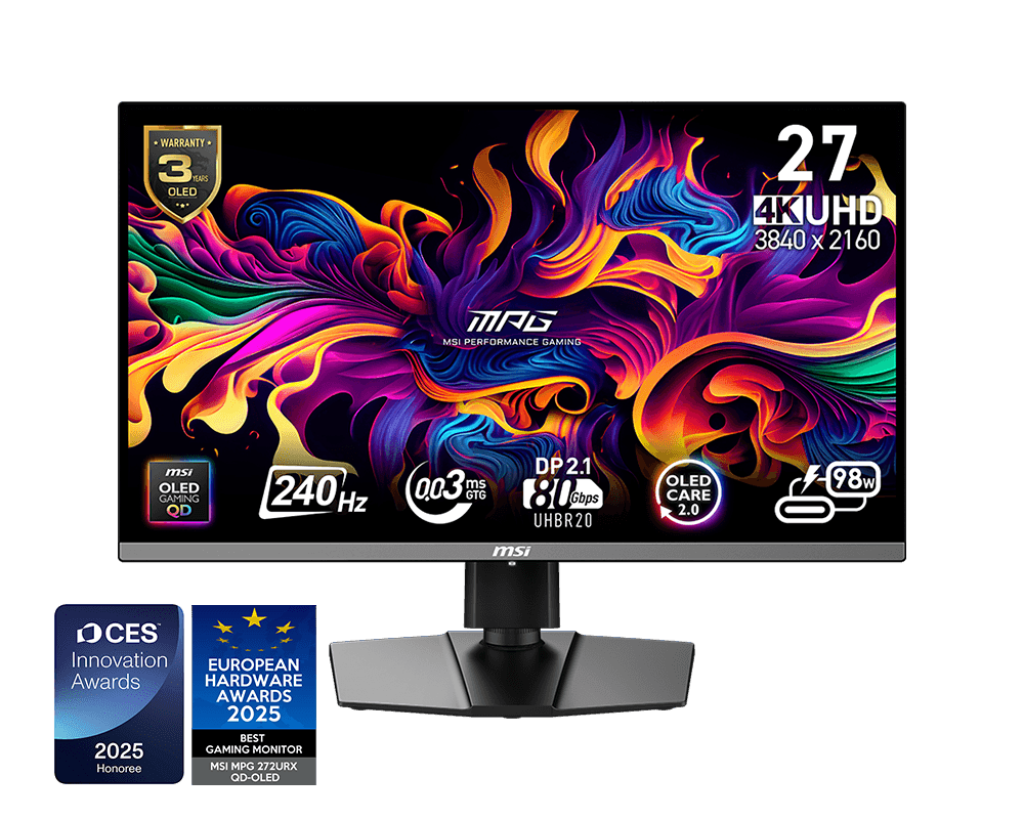 MSI MPG 272URX QD-OLED 27 QOLED 3840x2160 16:9 0.153ms 240H