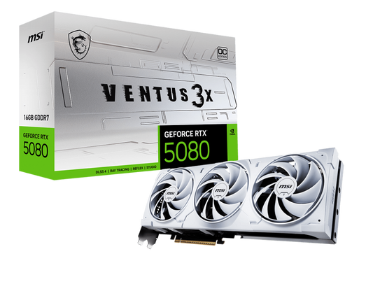 MSI VCX GeForce RTX 5080 16G VENTUS 3X OC WHITE 16GB GDDR7 256bit PCIE