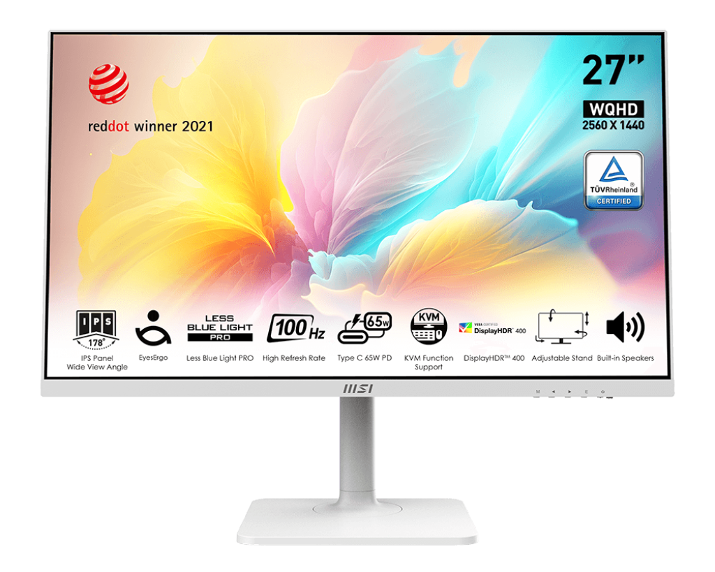 Haut-parleur MSI Modern 27 IPS QHD 2560 x 1440 16:9 1 ms 100 Hz