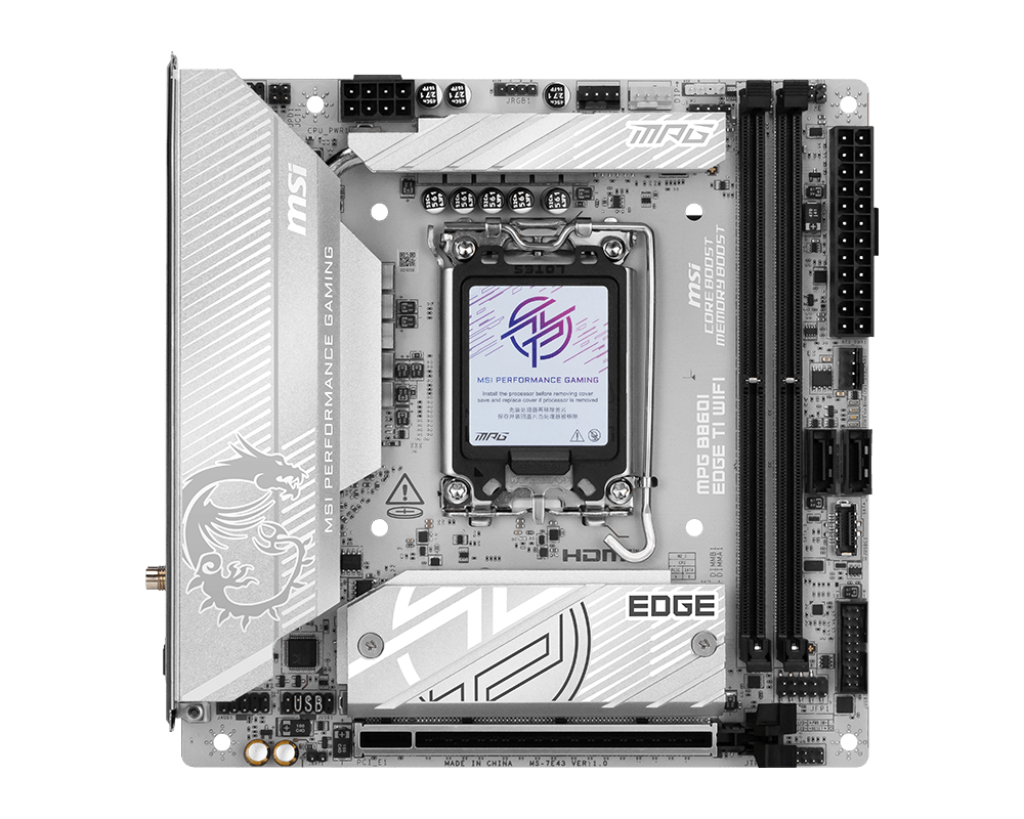 MSI MB MPG B860I EDGE TI WIFI B860 LGA1851 Max128GB DDR5 Mini-ITX