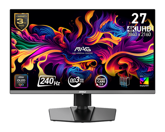 MSI MN MAG 272UP QD-OLED X24 26.5 QD-OLED 3840x2160 16:9 0.03ms 240Hz DP HDMI