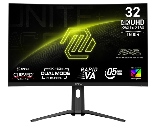 MSI MN MAG 321CUPDF 31.5 Rapid VA 3840x2160 16:9 0.5ms 160Hz 2xHDMI DP