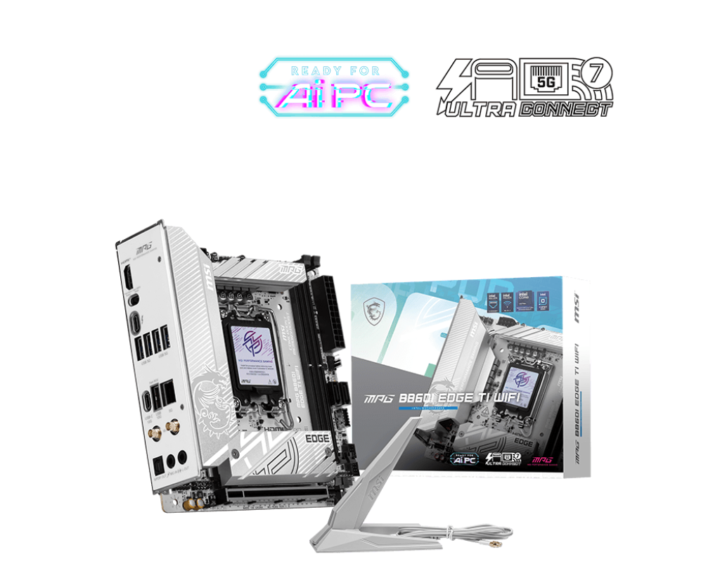 MSI MB MPG B860I EDGE TI WIFI B860 LGA1851 Max128GB DDR5 Mini-ITX