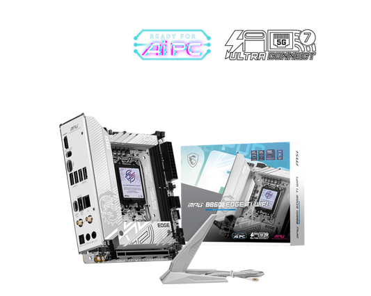 MSI MB MPG B860I EDGE TI WIFI B860 LGA1851 Max128GB DDR5 Mini-ITX