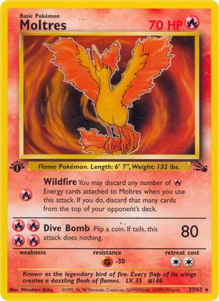 Moltres (27) 27/62 - Fossil Unlimited