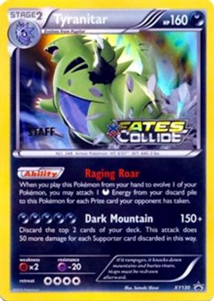 Tyranitar - XY130 (Prerelease) [Staff] XY130 - XY Promos Holofoil