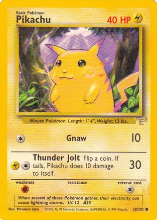 Pikachu - 58/102 (E3 Stamped) 58 - Miscellaneous Cards & Products