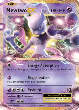 Mewtwo EX 52/108 - XY  Evolutions Holofoil