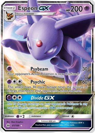 Espeon GX 61/149 - SM Base Set Holofoil