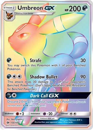Umbreon GX (Secret) 154/149 - SM Base Set Holofoil