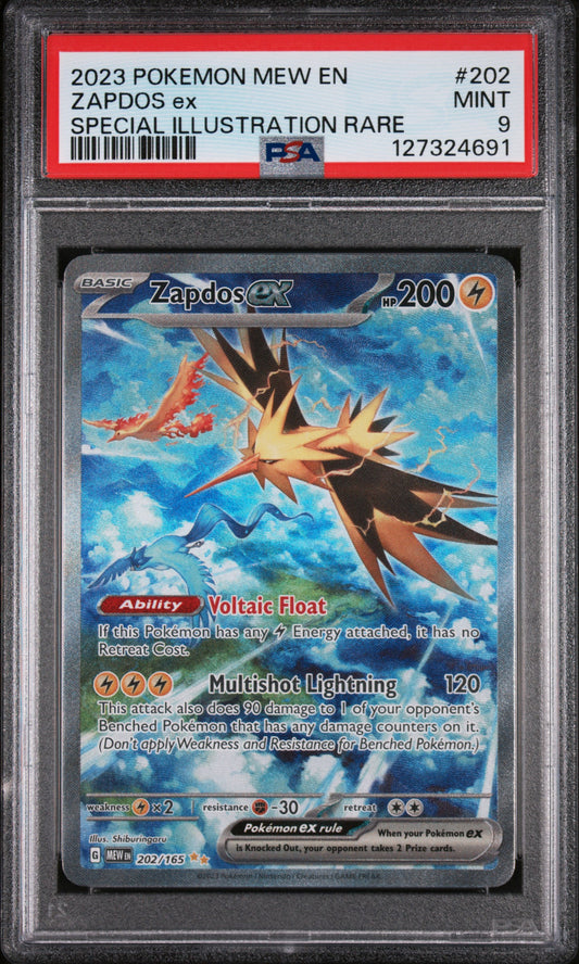 ZAPDOS EX 202- POKEMON 151- PSA 9 MINT