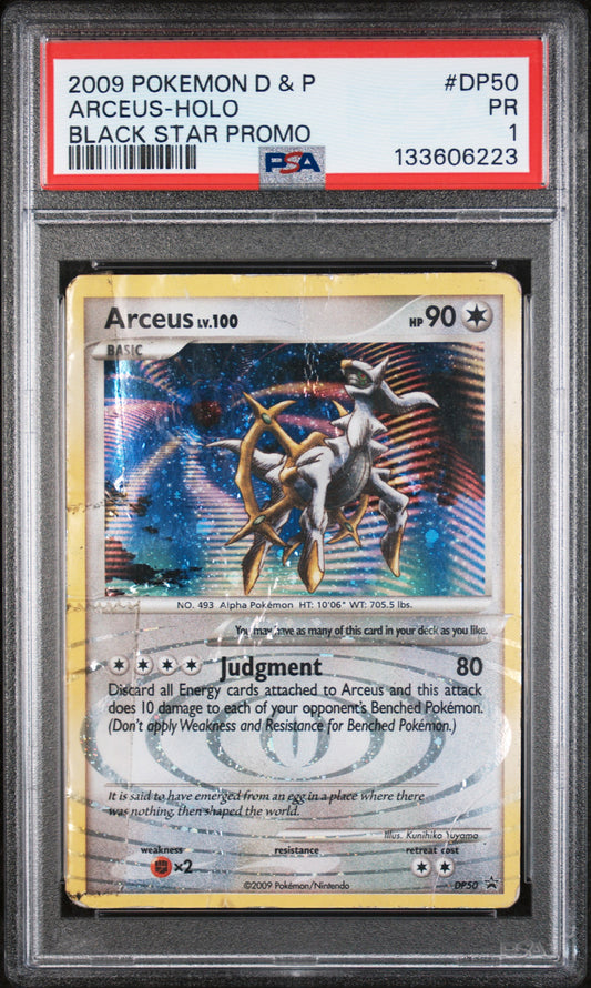 ARCEUS DP50- HOLO DIAMOND & PEARL BLACK STAR PROMO- PSA 1 PR
