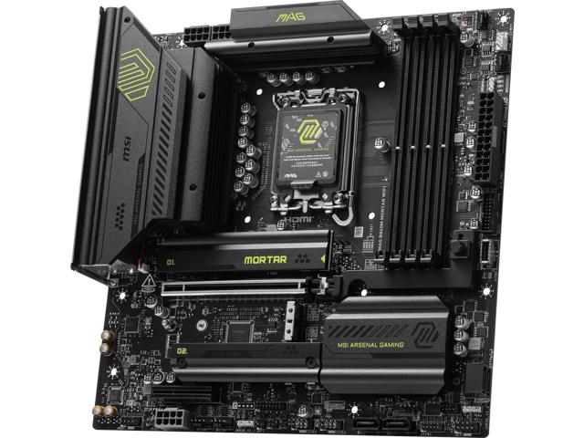 MSI MB MAG B860M MORTAR WIFI B860 LGA1851 Max256GB DDR5 mATX