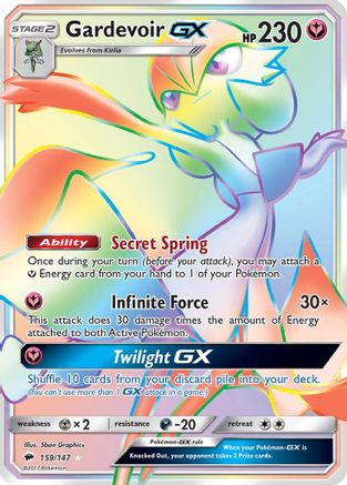 Gardevoir GX (Secret) 159/147 - SM  Burning Shadows Holofoil