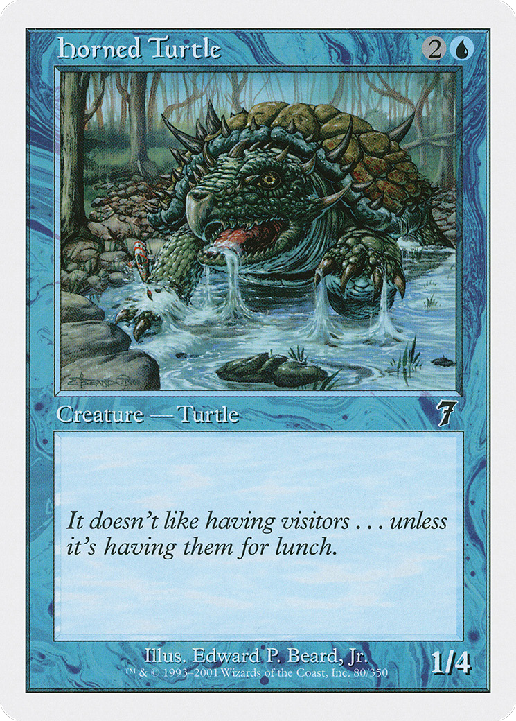 Horned Turtle (7ED-080) - Seventh Edition