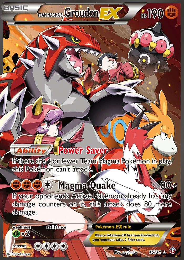 Team Magma's Groudon-EX [DC1 - 15]