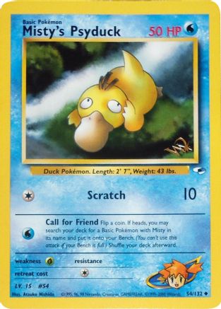 Misty's Psyduck [W Stamped] 54 - WoTC Promo