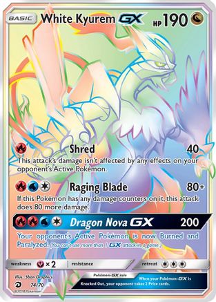 White Kyurem GX (Secret) 74/70 - Dragon Majesty Holofoil