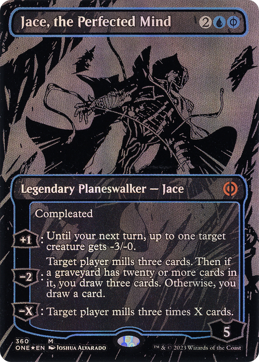 Jace, the Perfected Mind (ONE-360) - Phyrexia: All Will Be One (Borderless) Foil
