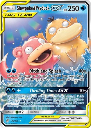 Slowpoke & Psyduck GX 35/236 - SM  Unified Minds Holofoil