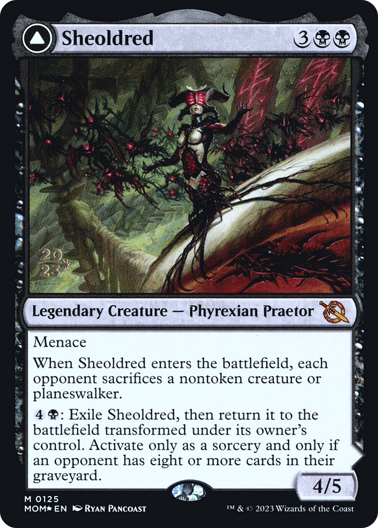 Sheoldred // The True Scriptures (PRE-125S) - March of the Machine Promos Foil