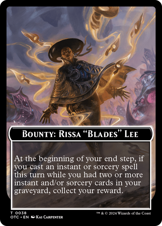 Bounty: Rissa "Blades" Lee // Wanted! (TOTC-038) - Outlaws of Thunder Junction Commander Tokens Foil