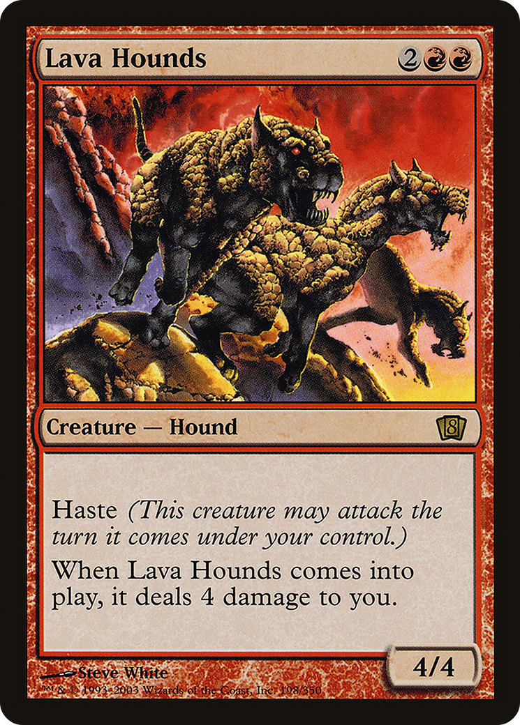 Lava Hounds (8ED-198★) - Eighth Edition Foil