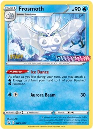 Frosmoth - SWSH007 (Prerelease) [Staff] SWSH007 - SWSH Sword & Shield Promo Cards Holofoil