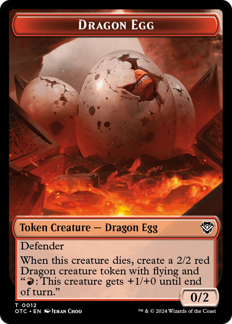 Dragon Egg (TOTC-012) - Outlaws of Thunder Junction Commander Tokens Foil
