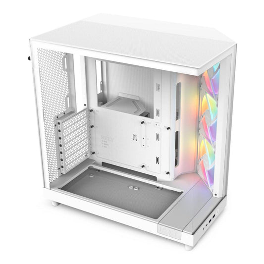 NZXT H6 FLOW RGB Mid-Tower Tempered Glass White