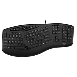 Adesso KB AKB-160UB Clavier ergonomique fin avec zone divisée et molette de défilement USB RTL