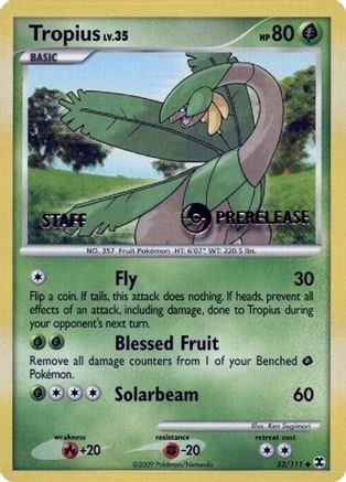 Tropius - 52/111 (Prerelease) [Staff] 52 - Nintendo Promos