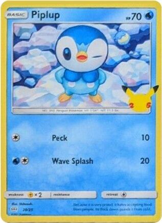 Piplup - 20/25 20/25 - McDonalds 25th Anniversary Promos