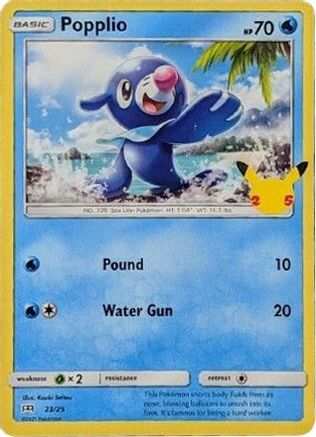 Popplio - 23/25 23/25 - McDonalds 25th Anniversary Promos Holofoil