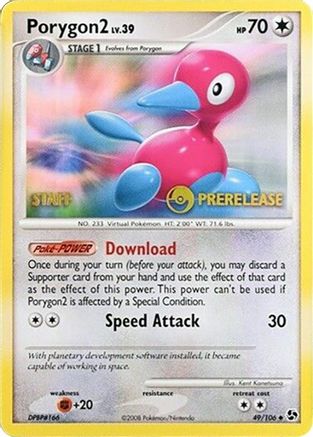 Porygon2 - 49/106 (Prerelease) [Staff] 49 - Diamond and Pearl Promos