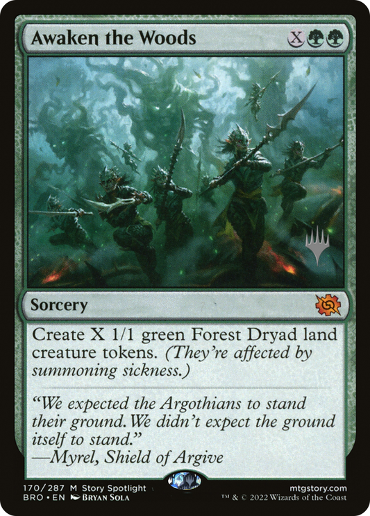 Awaken the Woods (PPBRO-170P) - The Brothers' War Promos Foil