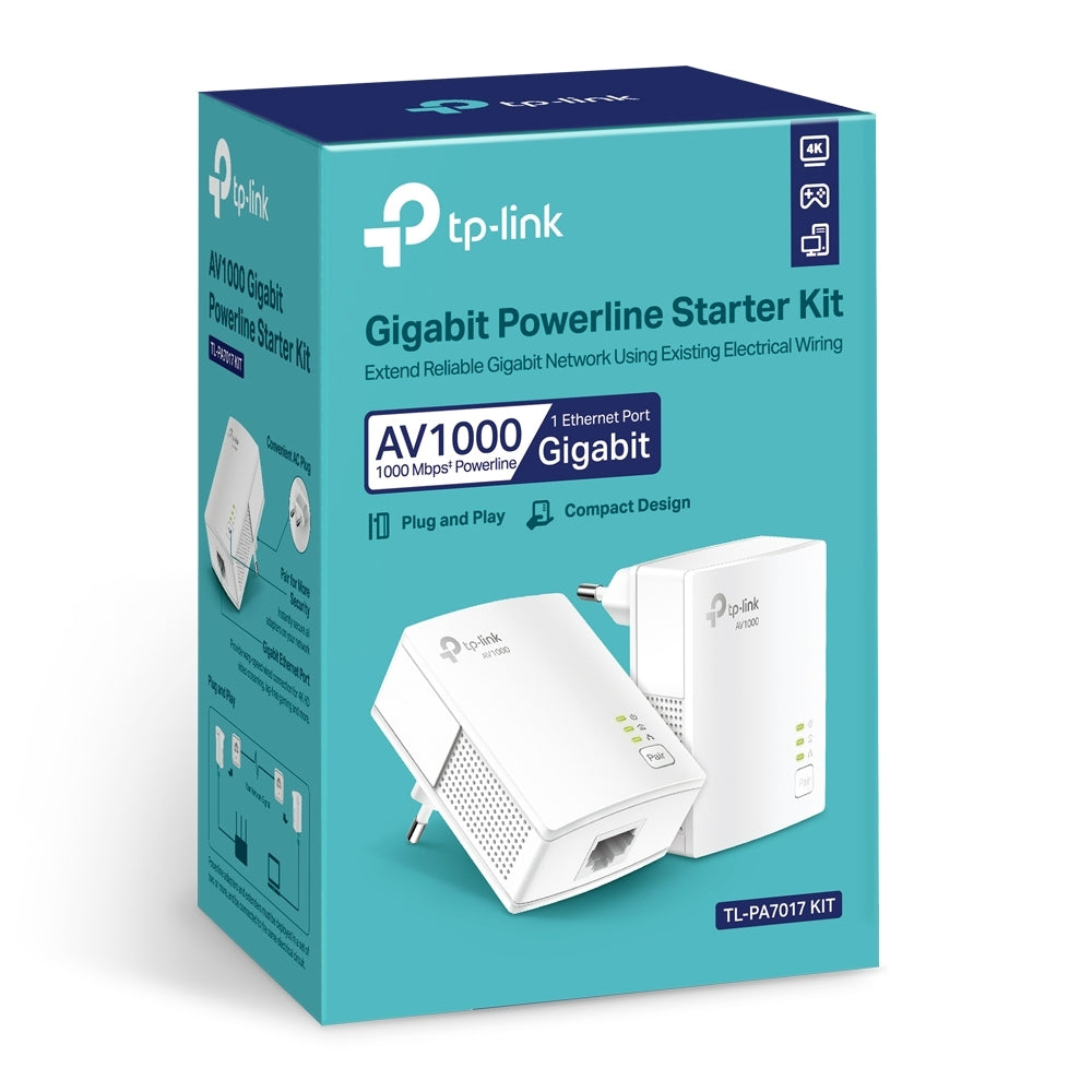 TP-Link Accessory TL-PA7017 KIT AV1000 Gigabit Powerline Starter Kit