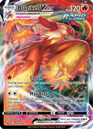 Blaziken VMAX 21/198 - SWSH06 Chilling Reign Holofoil