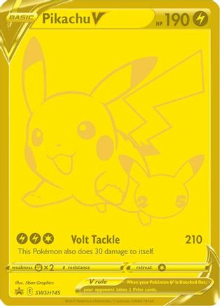 Pikachu V - SWSH145 SWSH145/307 - SWSH Sword & Shield Promo Cards Holofoil