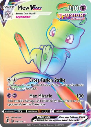 Mew VMAX (Secret) 268/264 - SWSH08 Fusion Strike Holofoil